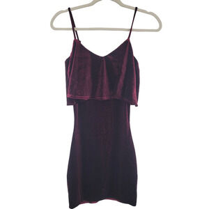 JACK by BB Dakota Velvet Flounce Mini Bodycon Dress Size XS NEW